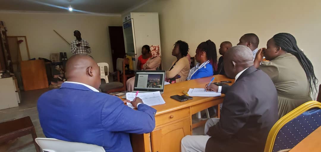 District entry, mobilization and sensitization meeting on Malaria and mosquito Net mass distribution Campaign at RDC's boardroom. entry meeting