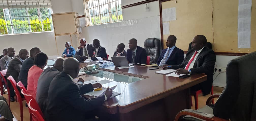 ADHO, Mr. Lyagoba Moses giving his remarks to participants during a quarterly review meeting on delivering HIV/AIDS services. The meeting was organized by Hold - Uganda. Quarterly review meeting on delivering HIV/AIDS service